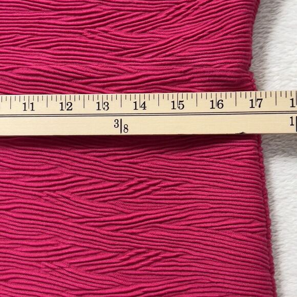 Sara Campbell Sheath Mini Dress Womens Sz L Fuchsia Stretch Long Sleeves - Picture 12 of 15